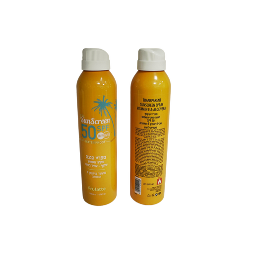ספריי הגנה מהשמש שקוף 50 SPF (דגם 2503) Frulatte
